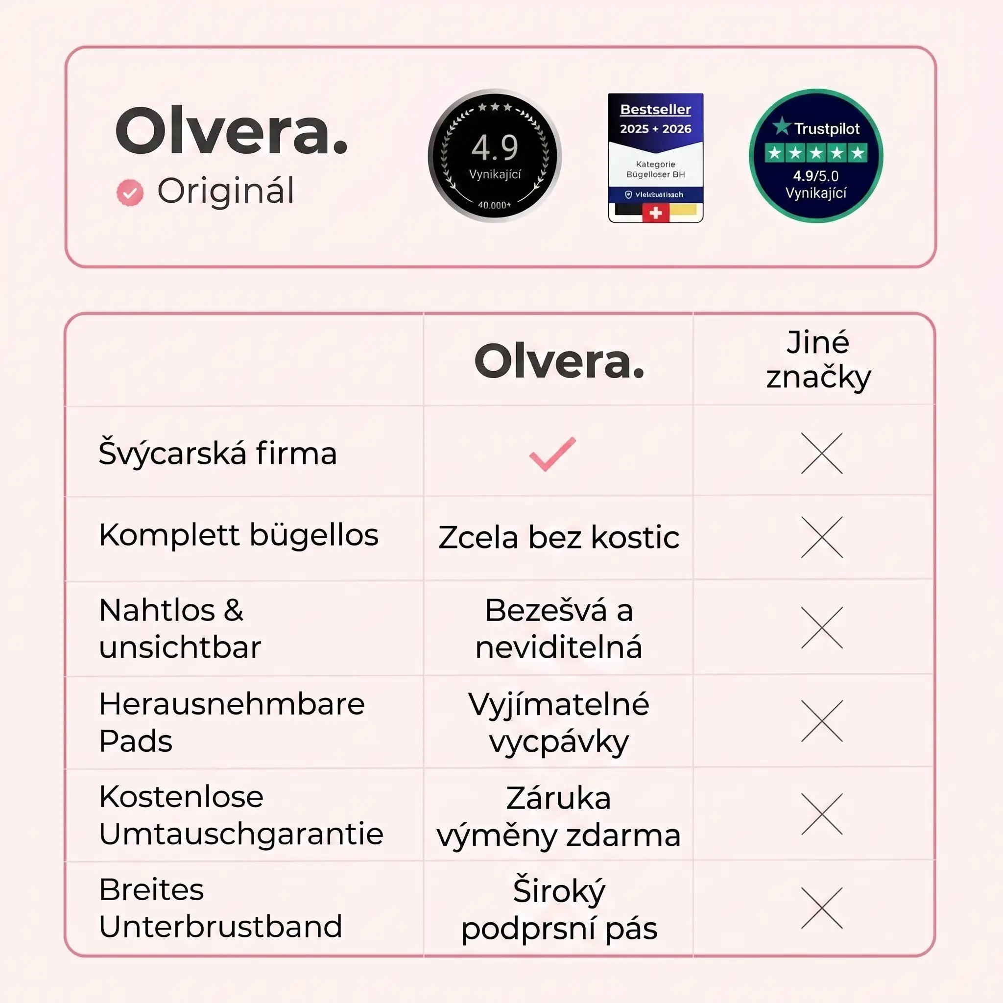 olvera – Bezešvá prémiová podprsenka