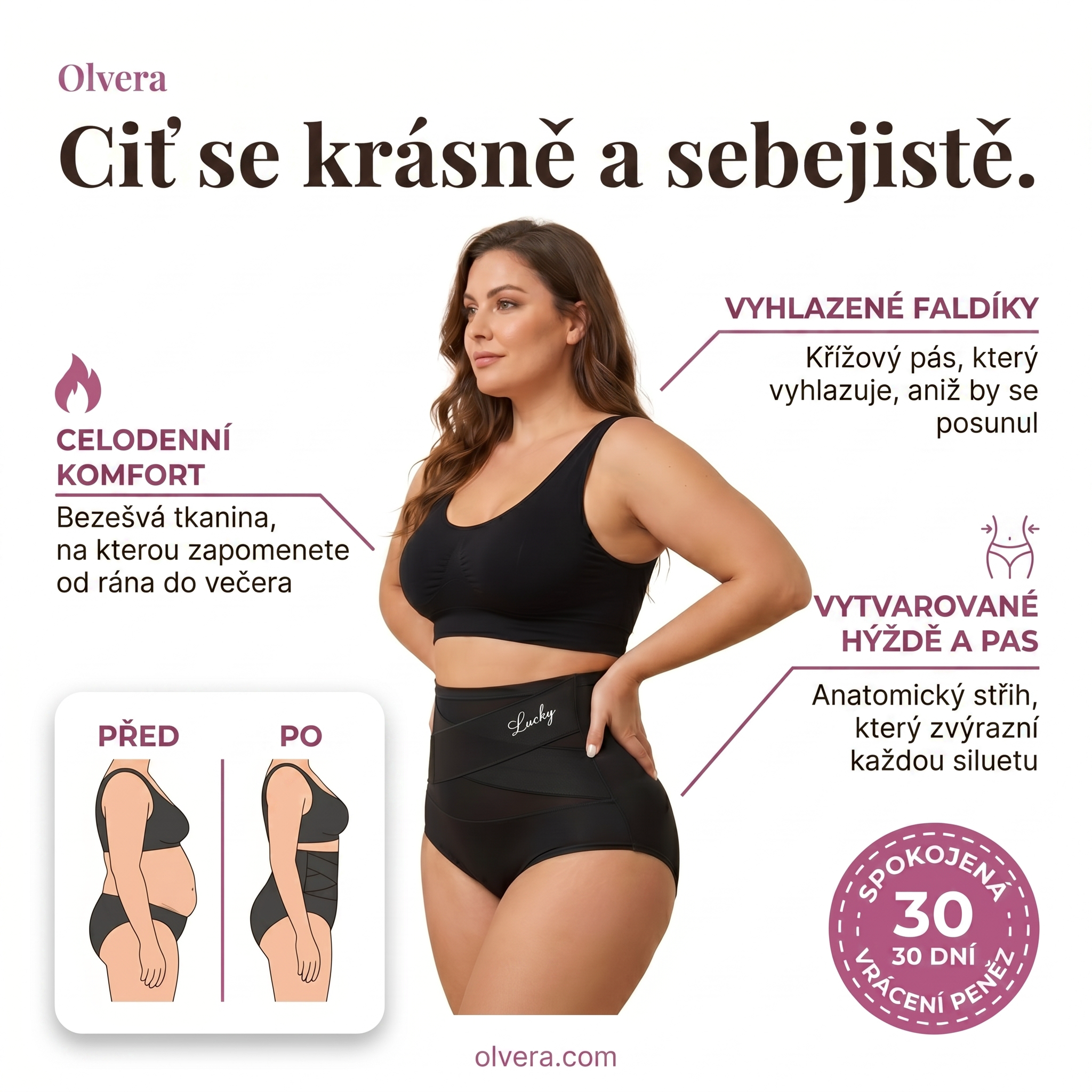 Stahovací Kalhotky s Vysokým Pasem — Bezešvá Kontrola Břicha
