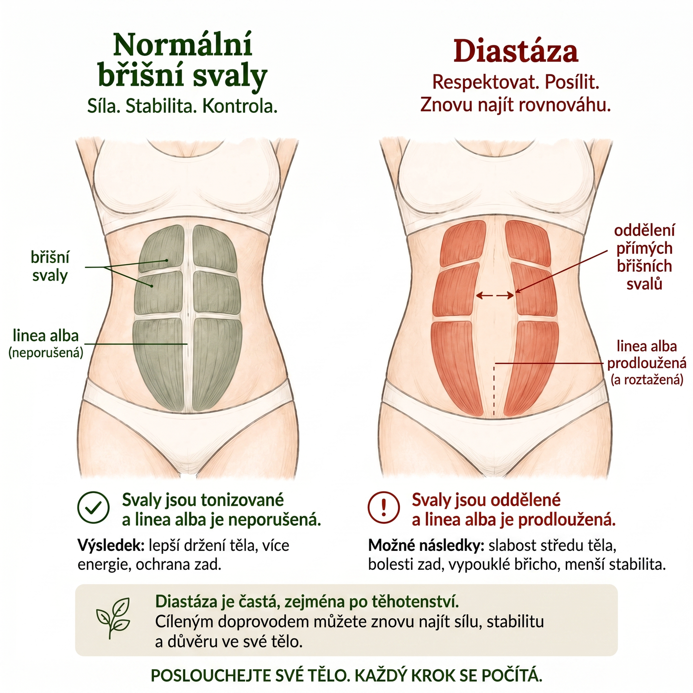 Anatomie břicha — diastáza