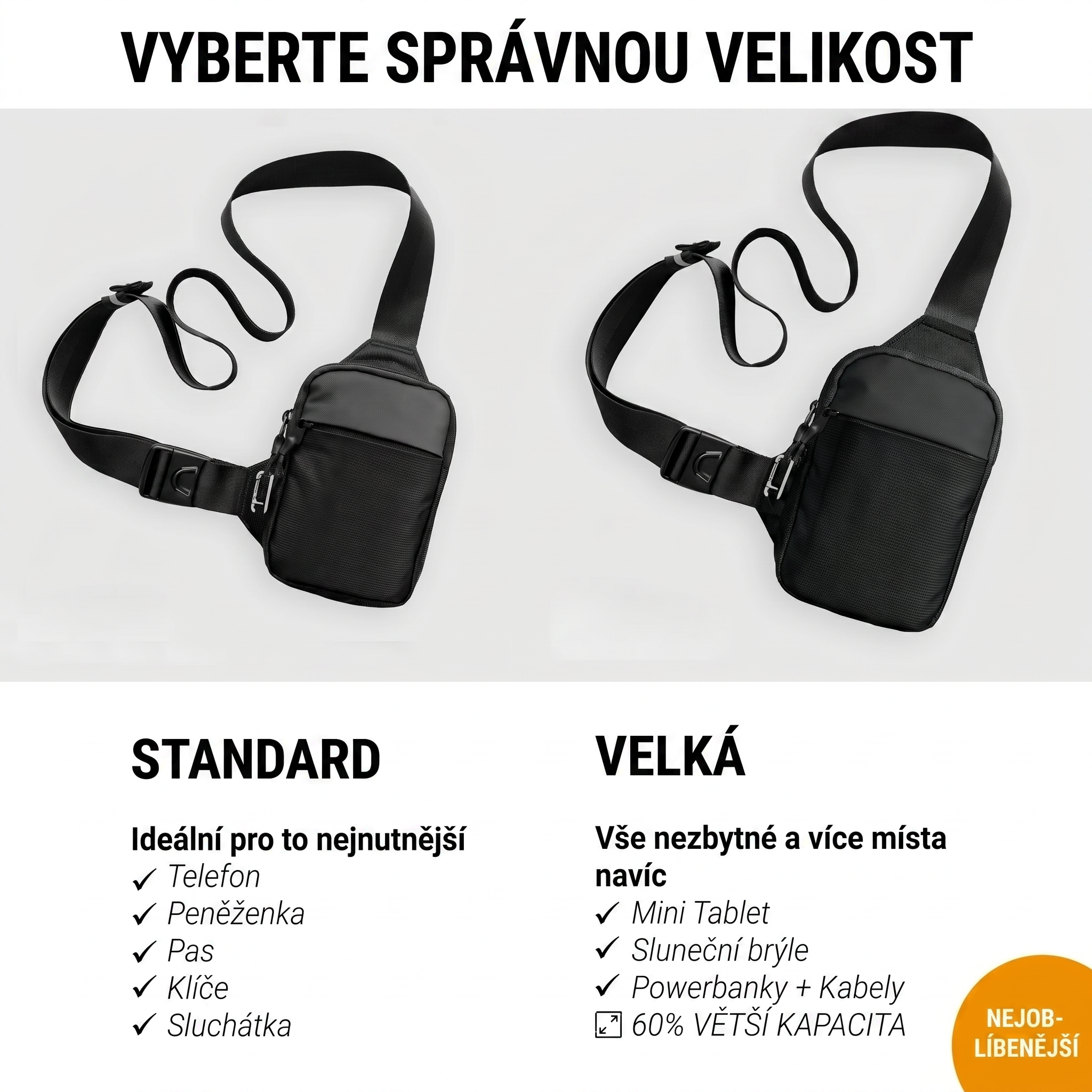 Srovnání velikostí: Standard 1L vs Velká 1.6L